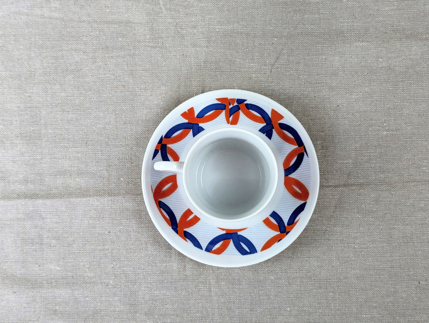 Tasse à Café en porcelaine fine Française fabriquée à la demande avec soucoupe motif africain WAX "jeux Olympiques"