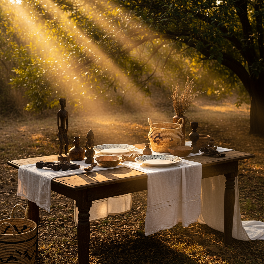 Assiettes petite ou grande en porcelaine fine Française fabriquées à la demande, motif Ethnique "Bogolan"
