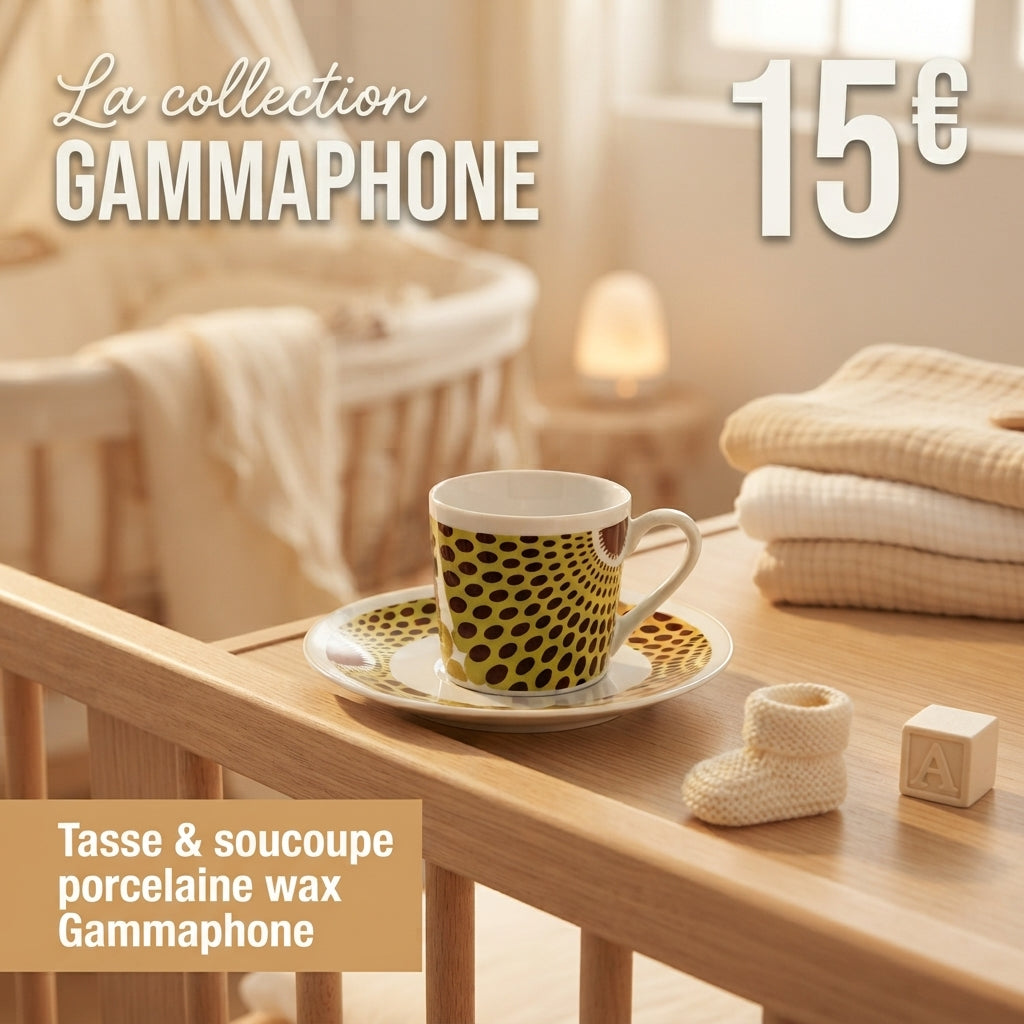 Tasse & Soucoupe Gammaphone - Porcelaine d'édition limitée