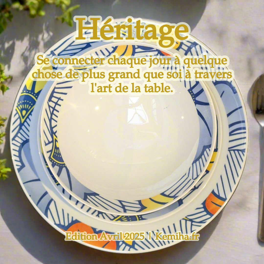 Coffret d'assiettes en porcelaine fine fabriquées à la demande avec motif anneaux fins wax "Fleurs de Mariage" dans coffret de 6