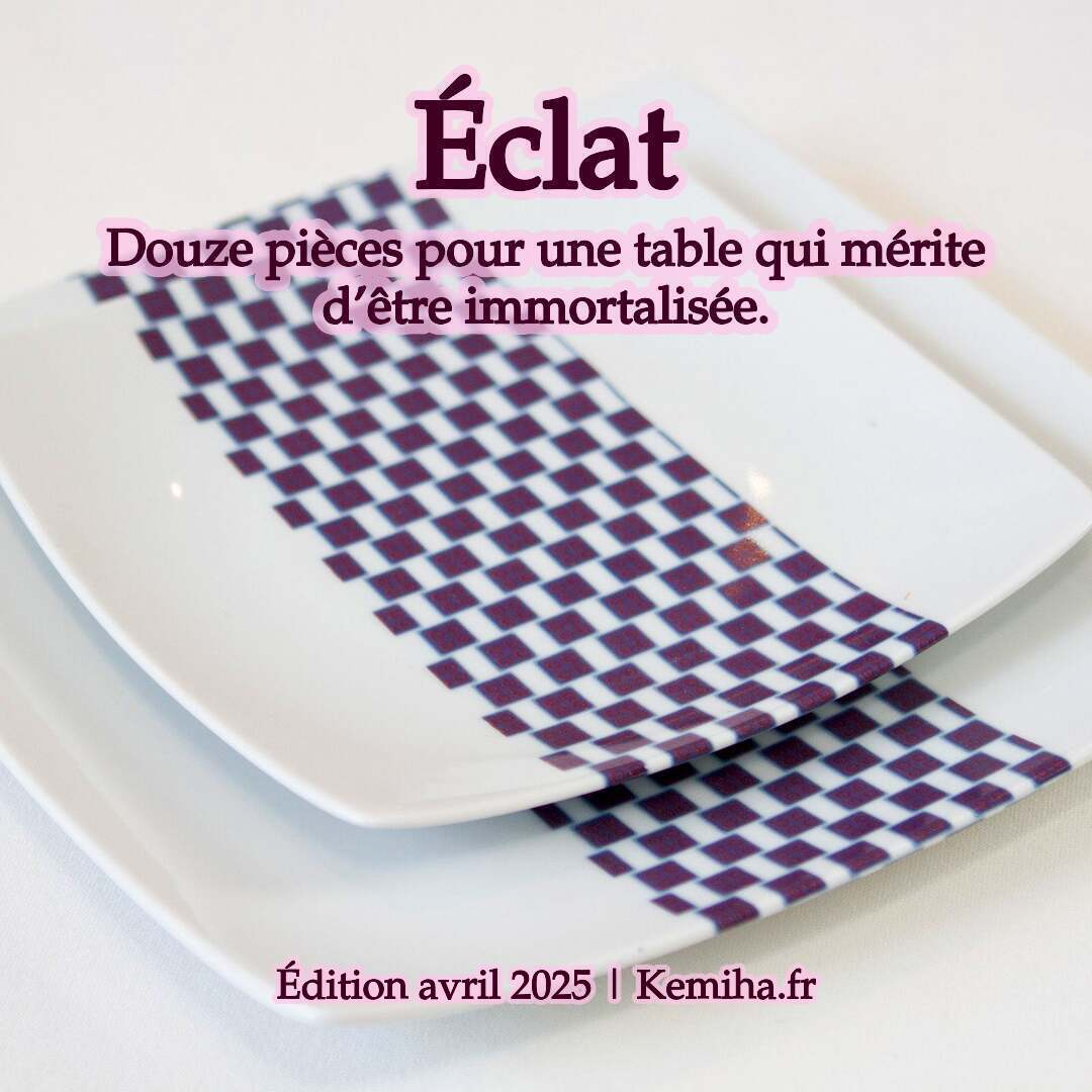 Coffret d'assiettes carrées en porcelaine fine fabriquées à la demande – Motif « Ludo Kouin »