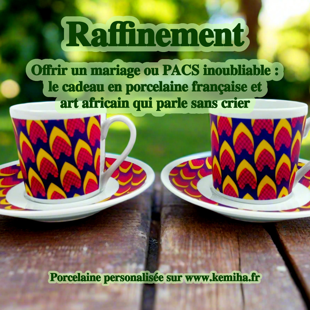 Luxe discret : quand la porcelaine française et l'art africain deviennent le cadeau de mariage ou PACS qui murmure l'élégance