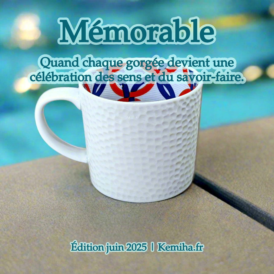 Mug grenaille extérieur, porcelaine fine intérieure avec soucoupe motif WAX édition Jeux Olympiques