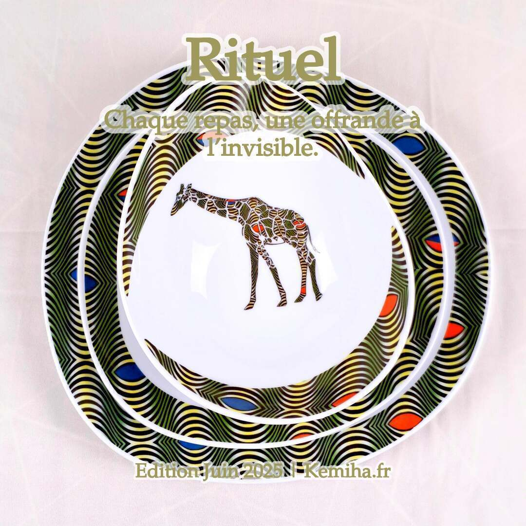Coffret d'assiettes ovales en porcelaine fine avec motif anneau WAX "Œil de ma Rivale"