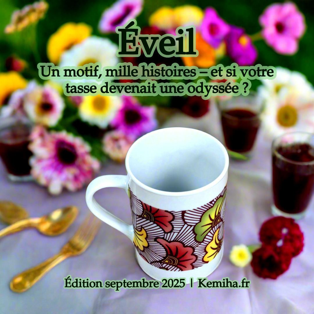 Mug en porcelaine fine fabriqué à la demande, motif WAX extérieur "Fleurs de Mariage" rouge Bordeaux