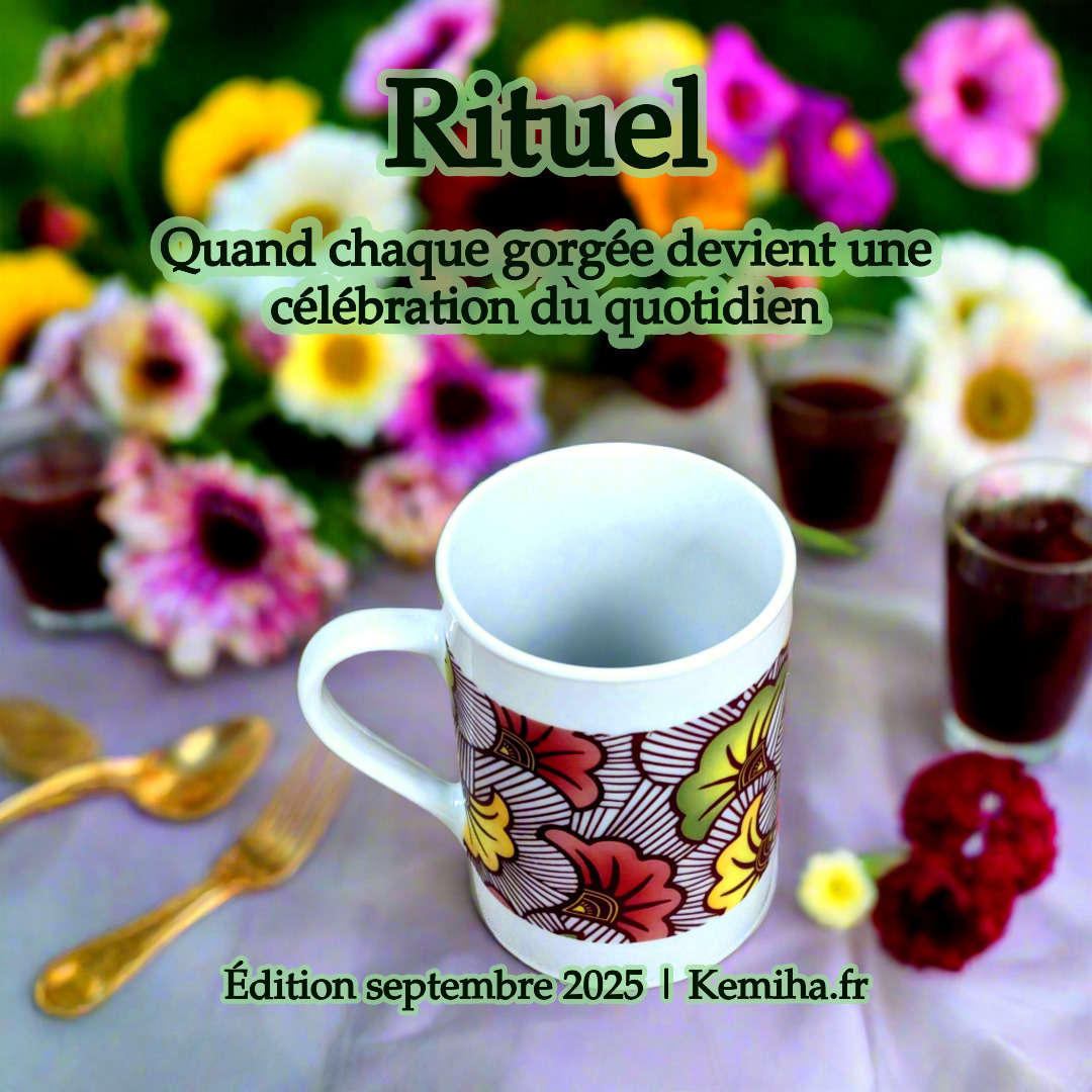 Mug en porcelaine fine fabriqué à la demande, motif WAX extérieur "Fleurs de Mariage" rouge Bordeaux