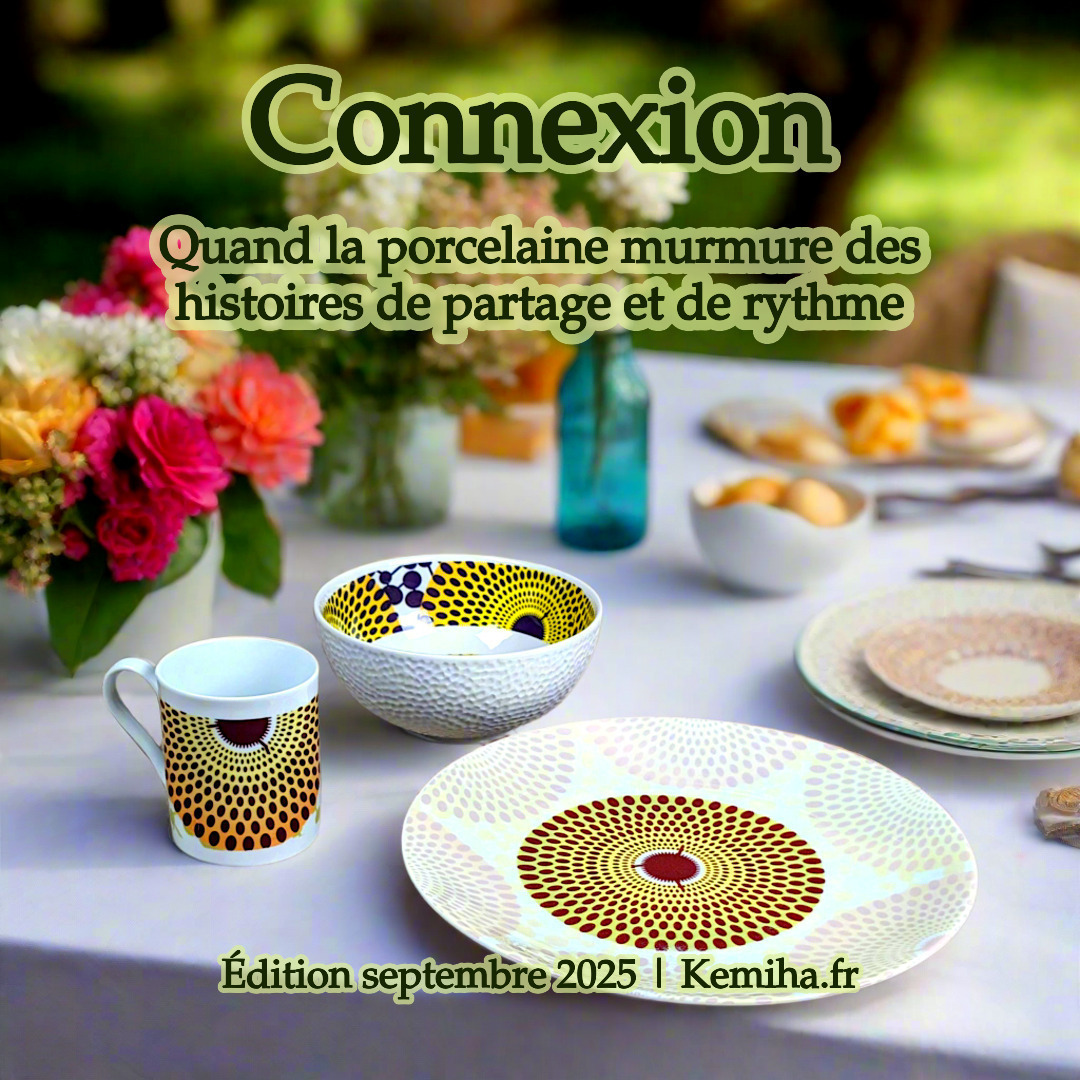 Coffret petit déjeuner en porcelaine fine, WAX "Gamma Phone" – Assiette, bol & mug d'exception