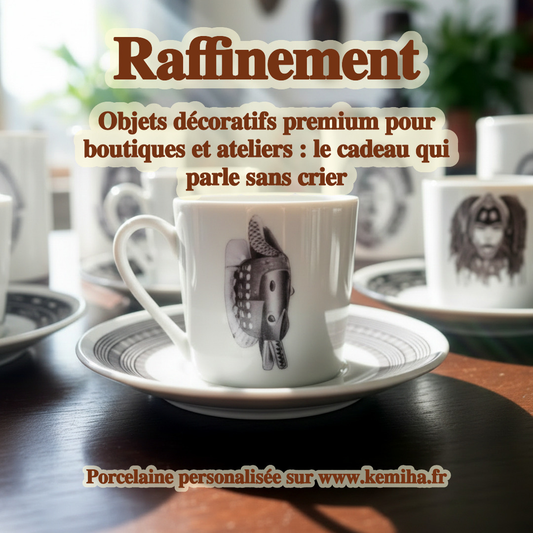 Luxe discret : quand l’art africain sublime la porcelaine française pour des cadeaux d’entreprise inoubliables