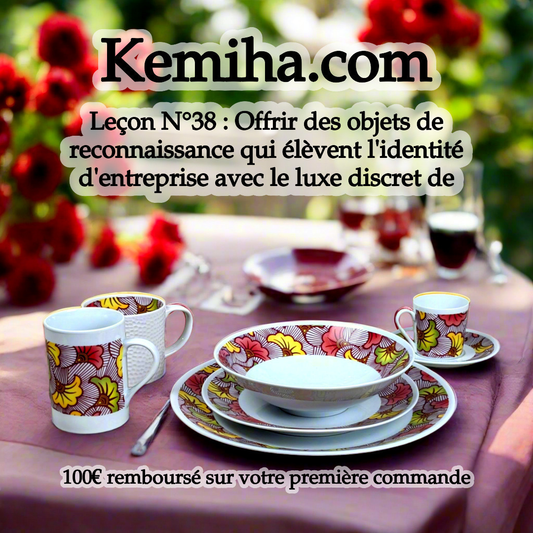 Objets de reconnaissance employés : quand la porcelaine française sublime l'art africain pour des cadeaux d'entreprise inoubliables