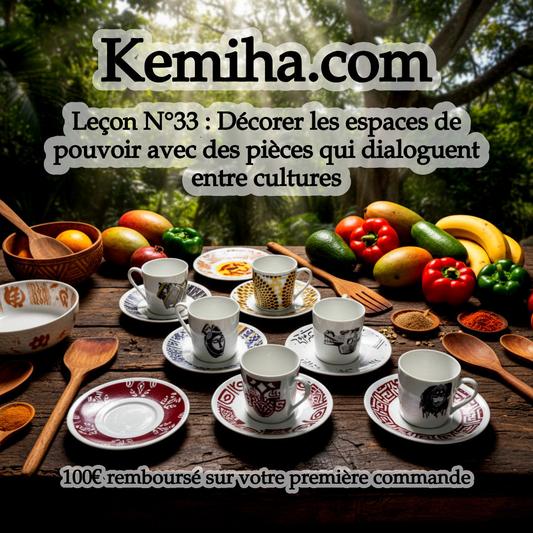 Décoration d'espaces de direction : quand la porcelaine française devient ambassadrice d'art africain