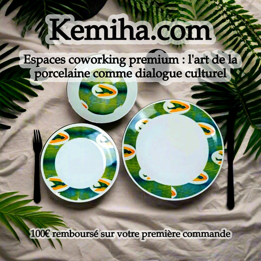 Quand la porcelaine française devient ambassadrice d'art africain dans vos espaces de coworking créatifs