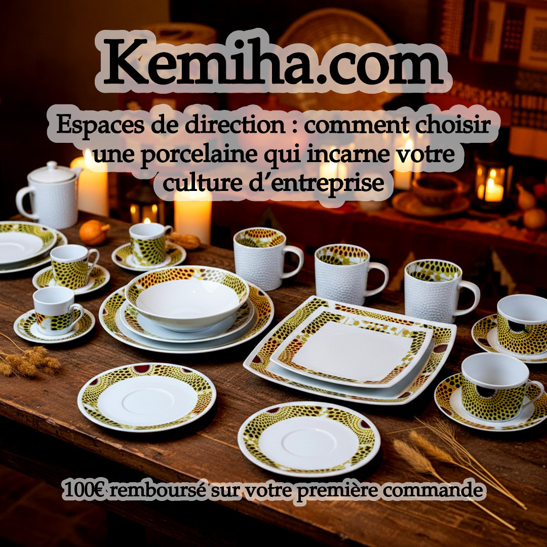 Décoration premium pour espaces de direction : quand la porcelaine française et l’art africain racontent votre entreprise