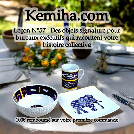 Objets signature pour bureaux exécutifs : quand la porcelaine française devient mémoire collective d'entreprise