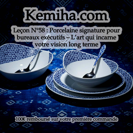 Objets signature en porcelaine française : quand l'art africain sublime vos bureaux exécutifs pour une vision durable