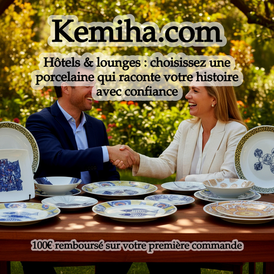 Hospitalité premium : quand la porcelaine française chuchote l’âme de l’art africain