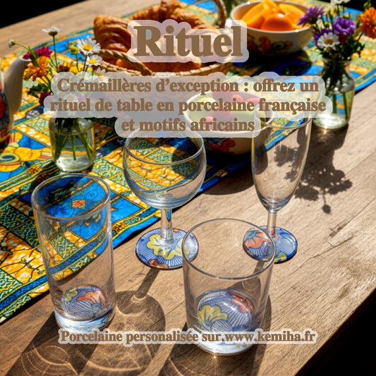 Offrir un rituel de sérénité : la porcelaine française sublimée par l’art africain pour des cadeaux de crémaillère inoubliables