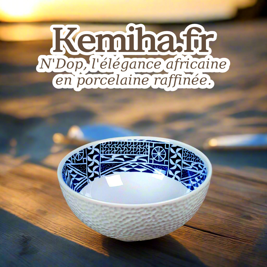 N'Dop du Cameroun : L'Art Sacré du Tissu Royal et Son Héritage sur Porcelaine Française