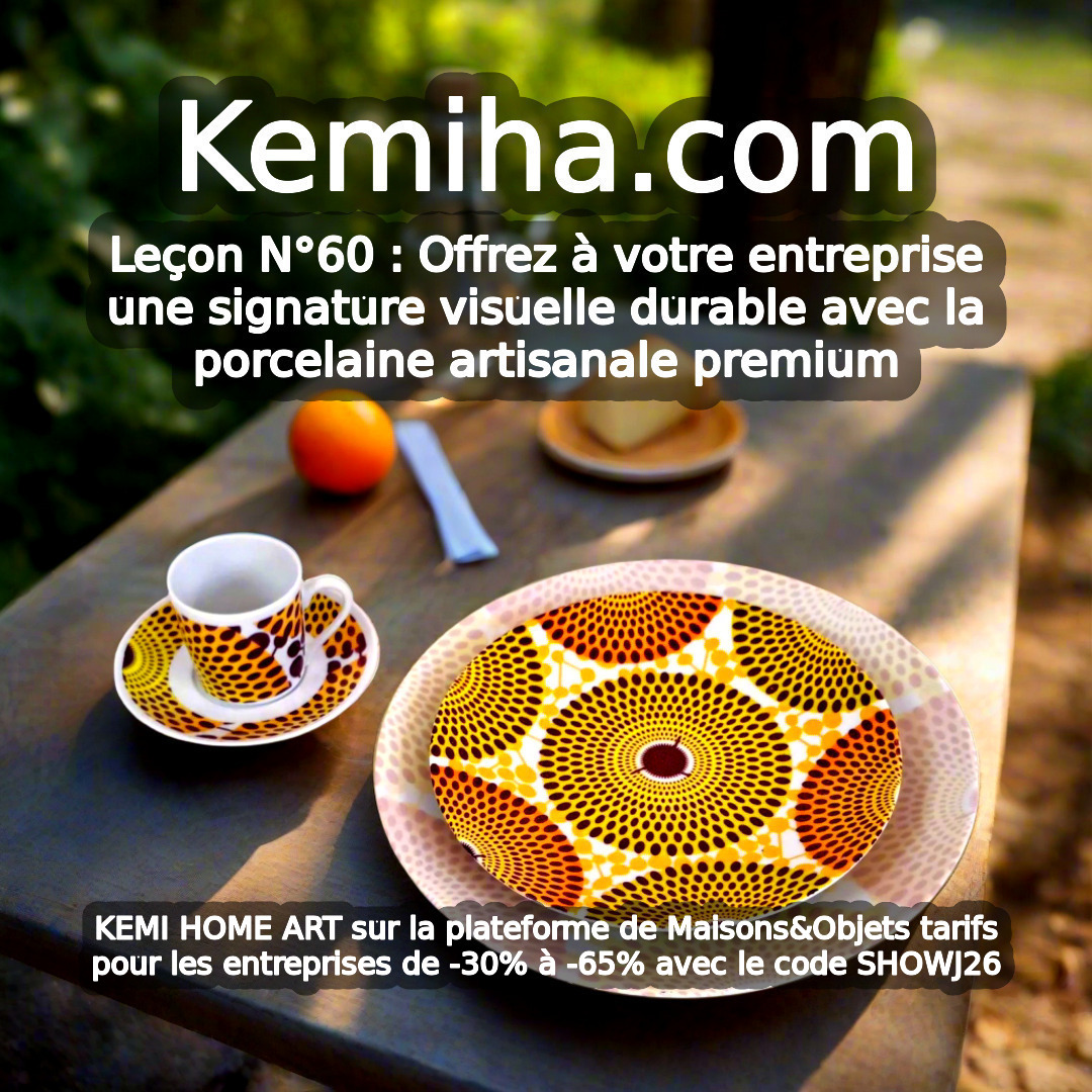 Porcelaine française & motifs africains : l'art signature qui sublime l'identité des entreprises engagées RSE