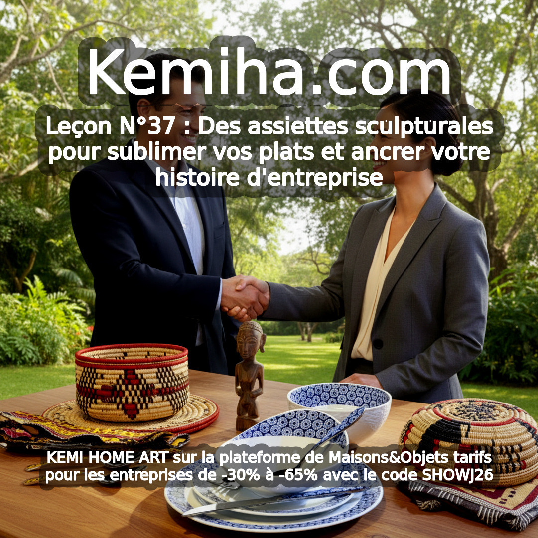 Quand la porcelaine française et l'art africain sculptent l'héritage des entreprises : assiettes uniques pour restaurants gastronomiques et moments clés d'entreprise