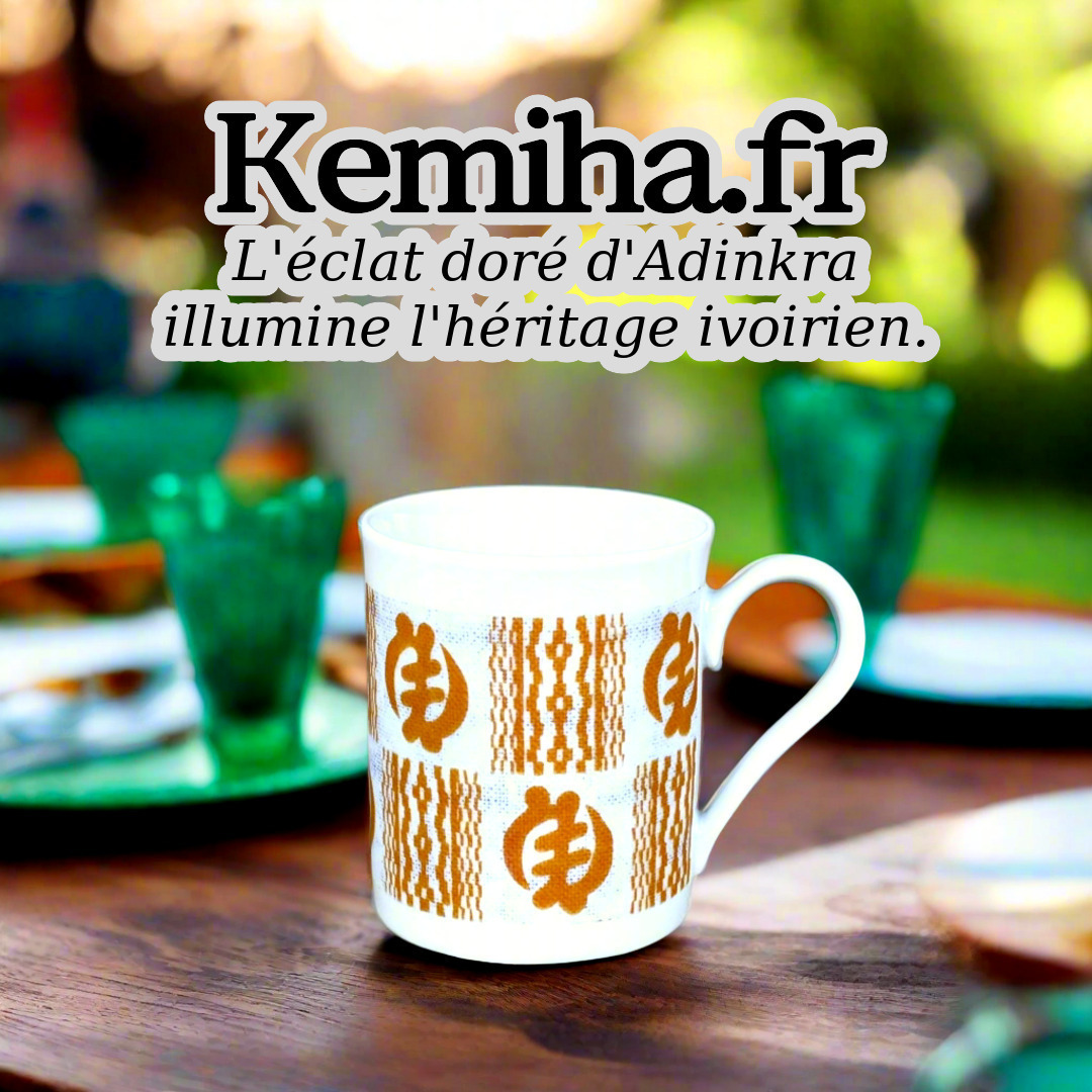 Masques Baoulé et Adinkra : Quand le Visage Rituel Rencontre le Motif Sacré sur Porcelaine Française
