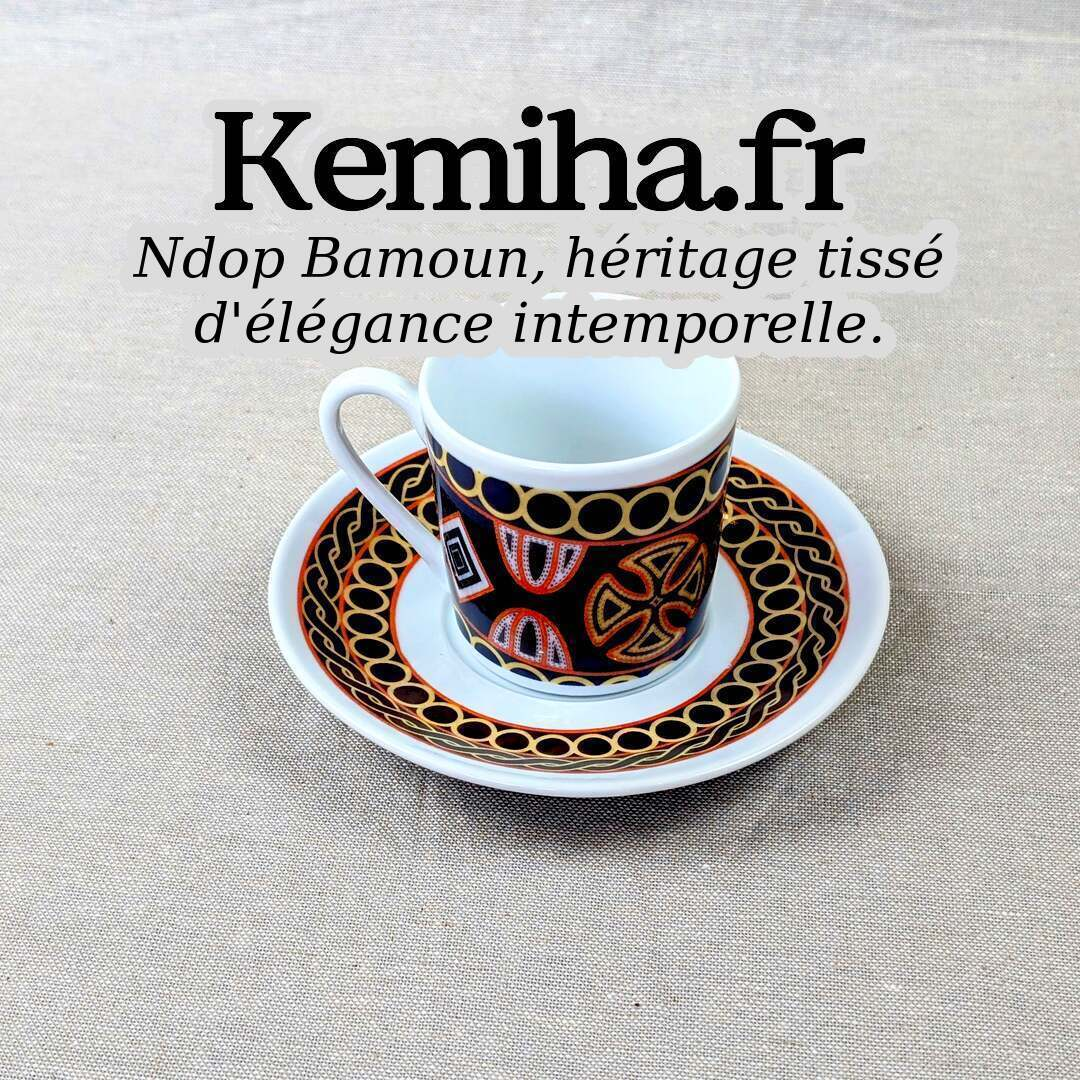 L'Art du Ndop Bamoun : Fabrication Traditionnelle du Tissu Africain Inspirant Notre Porcelaine Française