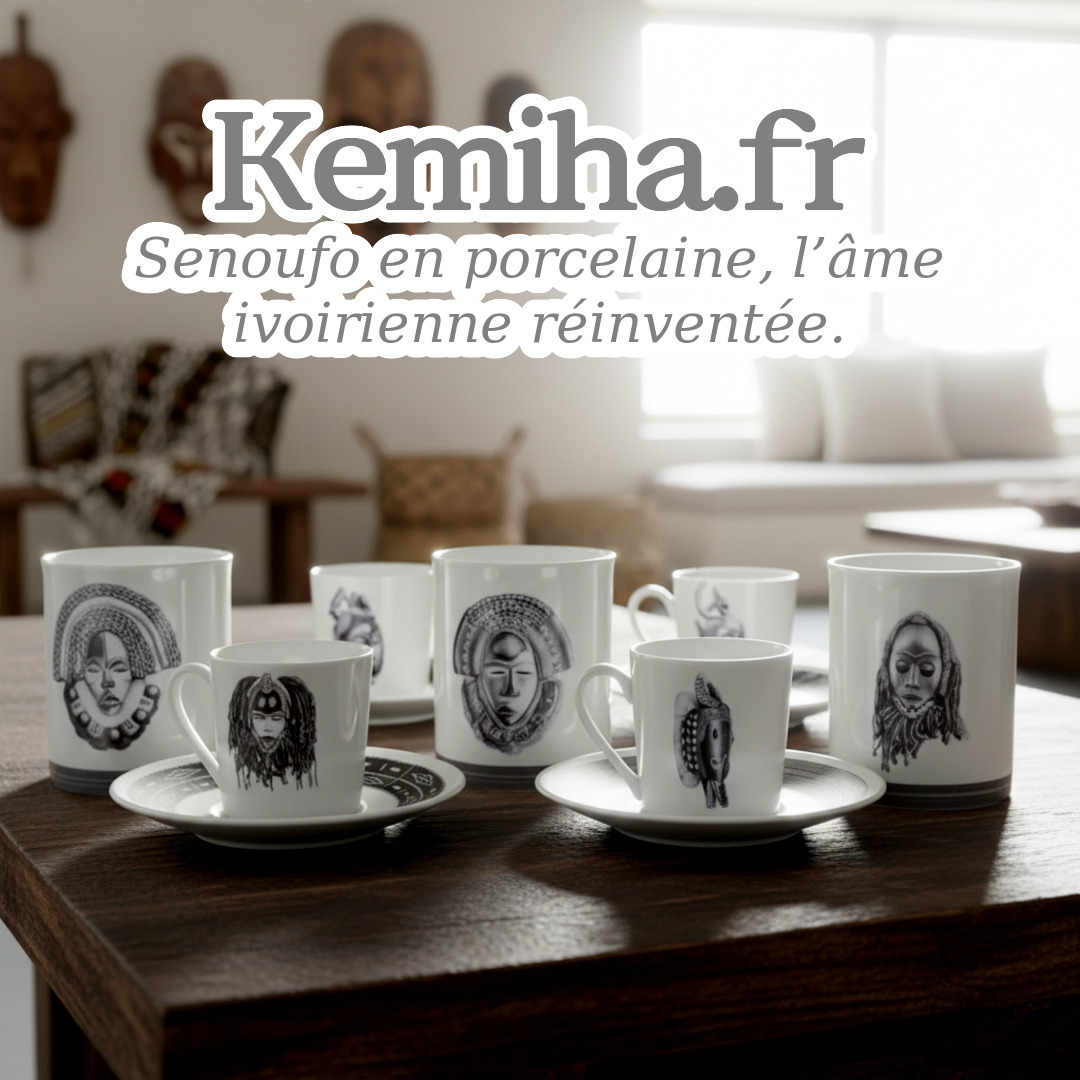Masques Senoufo : Quand la Porcelaine Française Rencontre la Symbolique Ivoirienne
