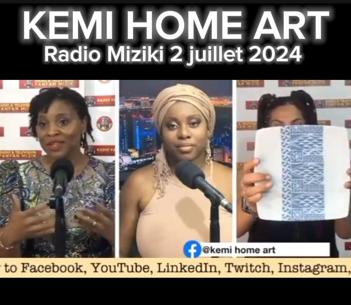 2 Juillet 2024 : 🎙️ KEMI HOME ART sur Radio Miziki – Un souffle créatif à l’antenne 🧵✨