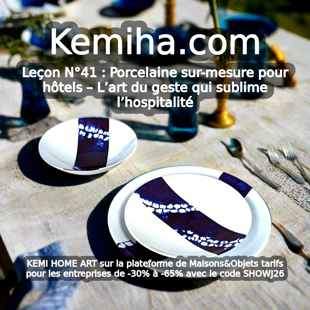 Hôtels Boutique & Luxe : Quand la Porcelaine Française aux Motifs Africains Devient le Geste Signature de Votre Expérience Client