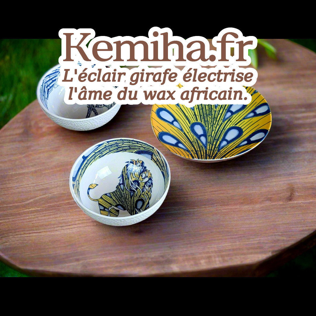 Le Motif Wax 'Girafe Fée Électricité' : Symbole de Lumière et de Rituels dans les Traditions Yoruba et Fon