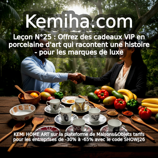 Quand la porcelaine française rencontre l'art africain : l'économie du sens pour vos cadeaux d'entreprise premium