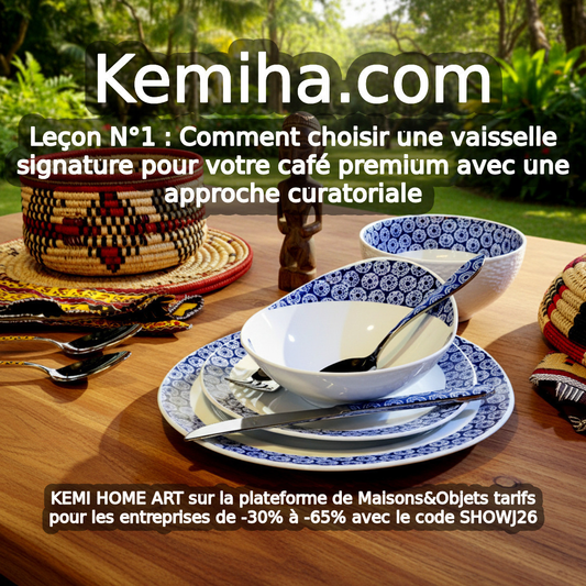 Quand la porcelaine française murmure l’art africain : l’identité signature des cafés premium et coffee shops d’exception