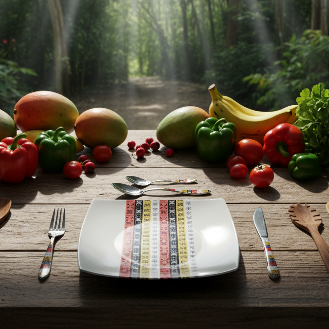 Coffret d'assiettes carrées en porcelaine fine Française fabriquées à la demande avec motif bande Ethnique d'Afrique " Bogolan avec coris" dans coffret de 12 assiettes